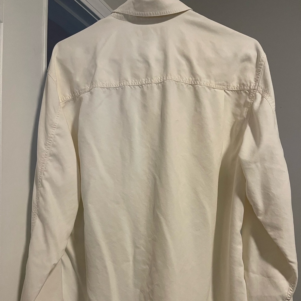 Tommy Bahama Men's Cream Button Down Shirt - Picture 4 of 5